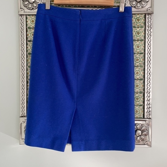 J Crew No 2 Royal Blue Wool Blend Pencil Skirt - Picture 4 of 8